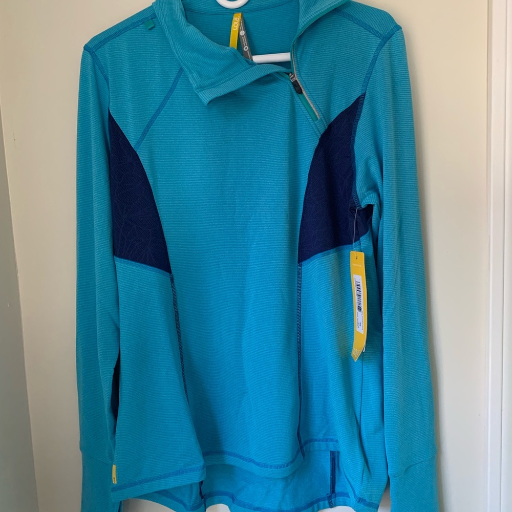 Lole Endurance Running Jogging Blue Long Sleeve Active Pullover XL NWT